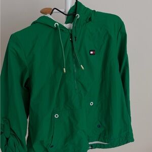 Green Hooded Jacket with Logo